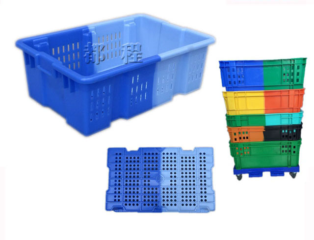259號雙（shuāng）色顛倒可堆式塑料筐